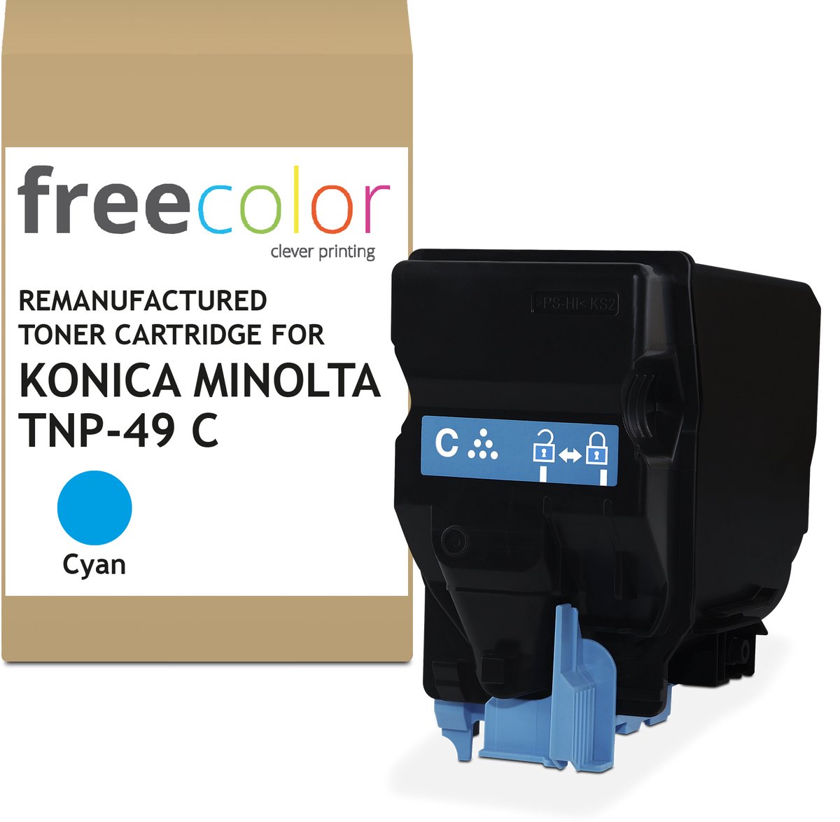 KONICA MINOLTA TNP48C/TNP49C - toner FREECOLOR - Cyan 12000p