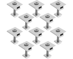 Store_7 - Zonnepaneel Centre Klemmen - Montage Clips - Aluminium Legering - Zilver - Beugels voor Platte Daken - Geschikt voor Schepen en Garages