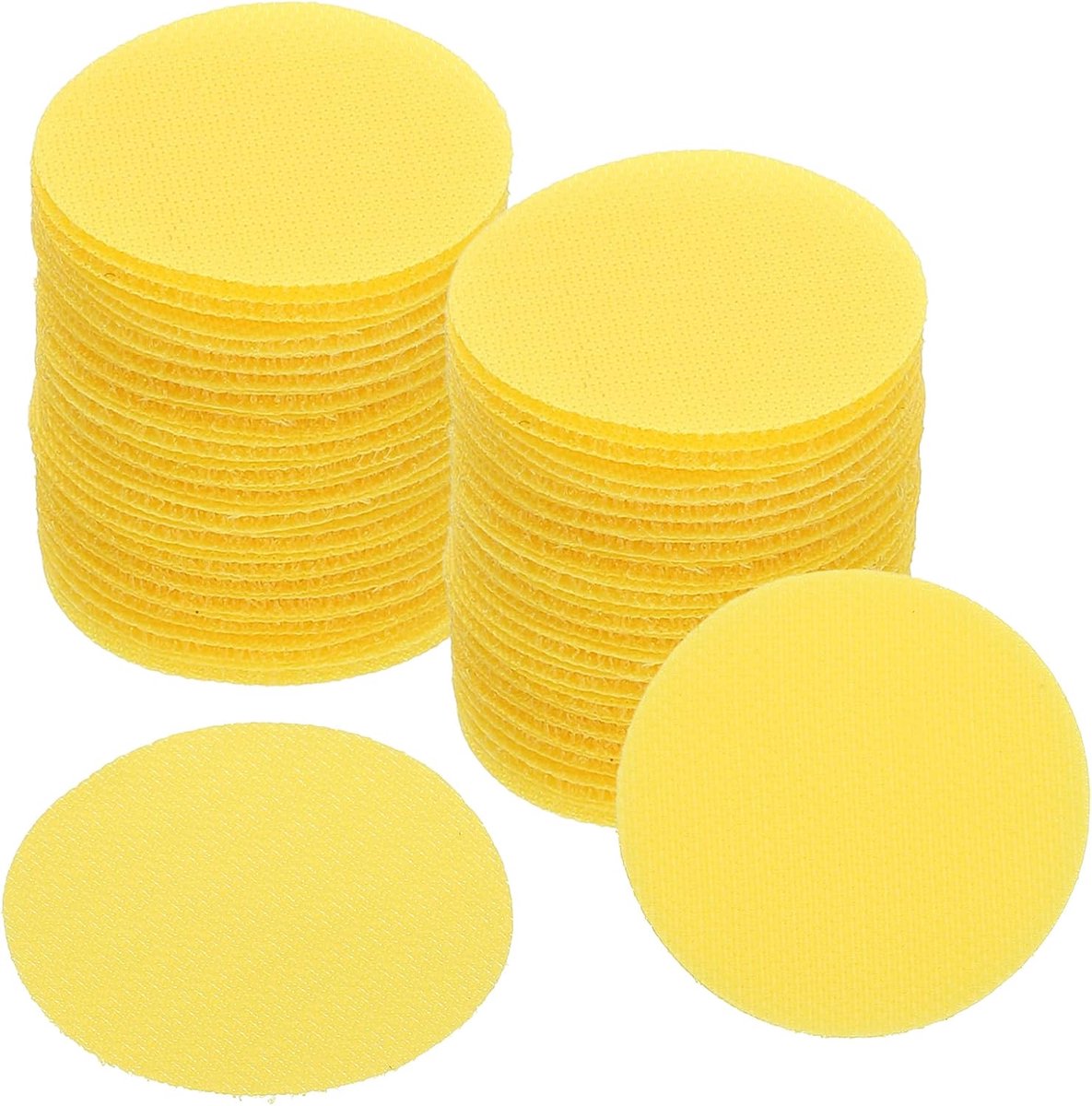 2 Inch Carpet Stain Markers - 50 Pcs Circle Dots Markers - Hook and Loop Carpet Stains voor Decoratie - Onderwijs - Basisonderwijs - Geel