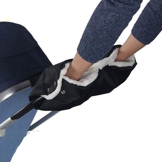 Kinderwagen Handmof - Baby warmer - Wandelen in kou - Waterdicht en winddicht - 53x25cm - Zwart — afbeelding 2