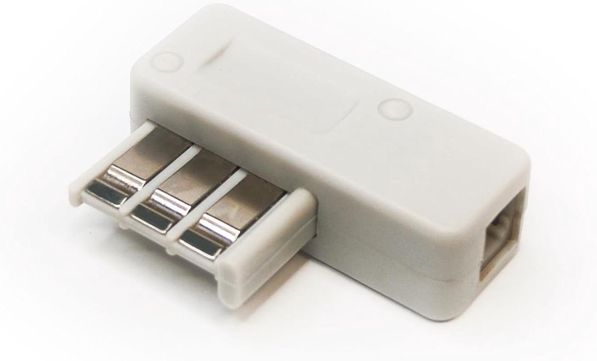 Telefoonadapter - RJ11 T-stekker - Vaste telefoon aansluiten - Franse aansluiting - 1 stuk - Wit