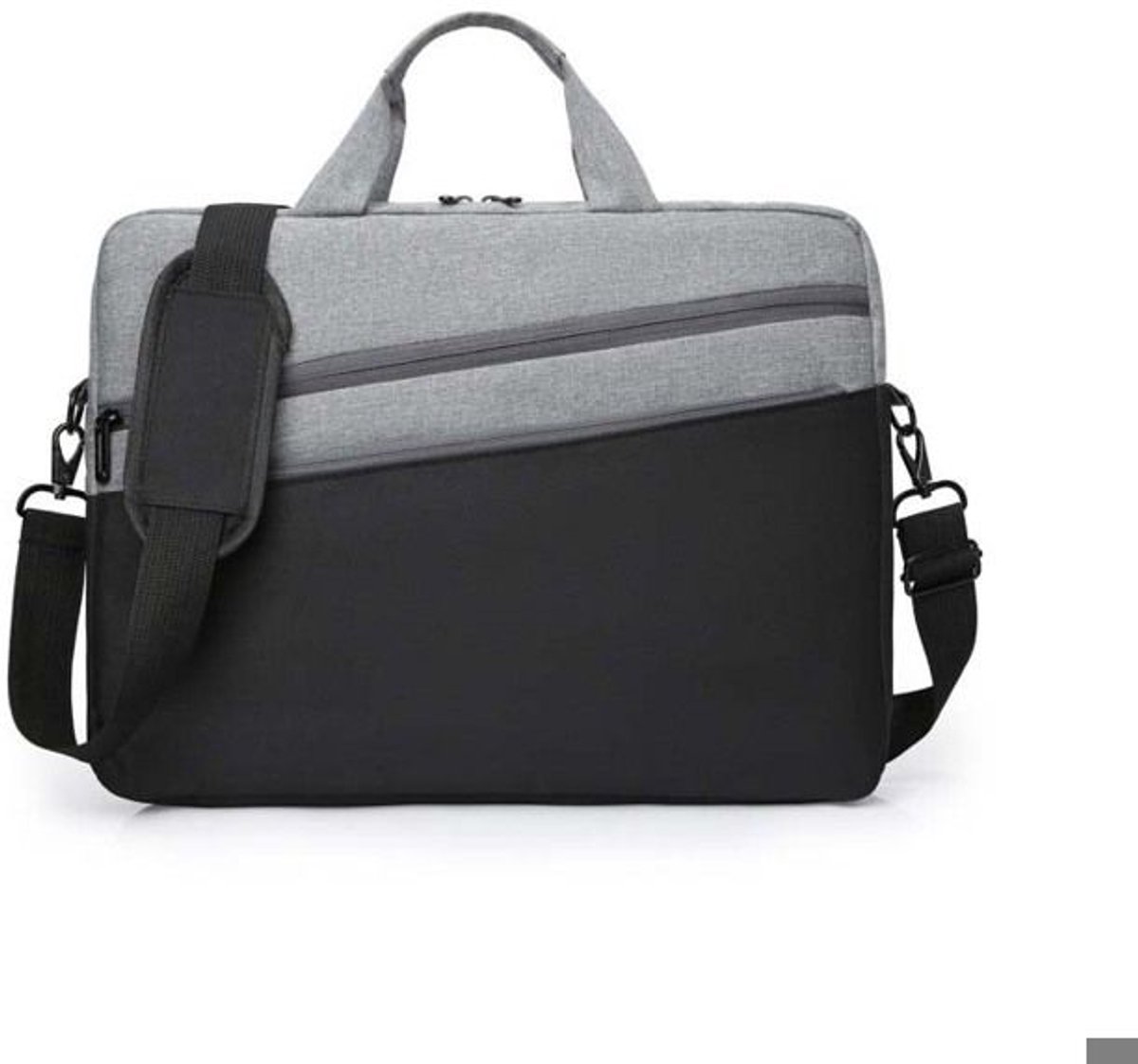 Laptoptas, aktetas, computertas, tabletschoudertas voor 15,6 inch laptops, zwart