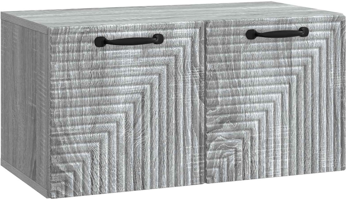 vidaXL - Wandmontage - TV-kast - Grijs - sonoma - 59,5 - x - 31 - x - 30 - cm - Bewerkt - 