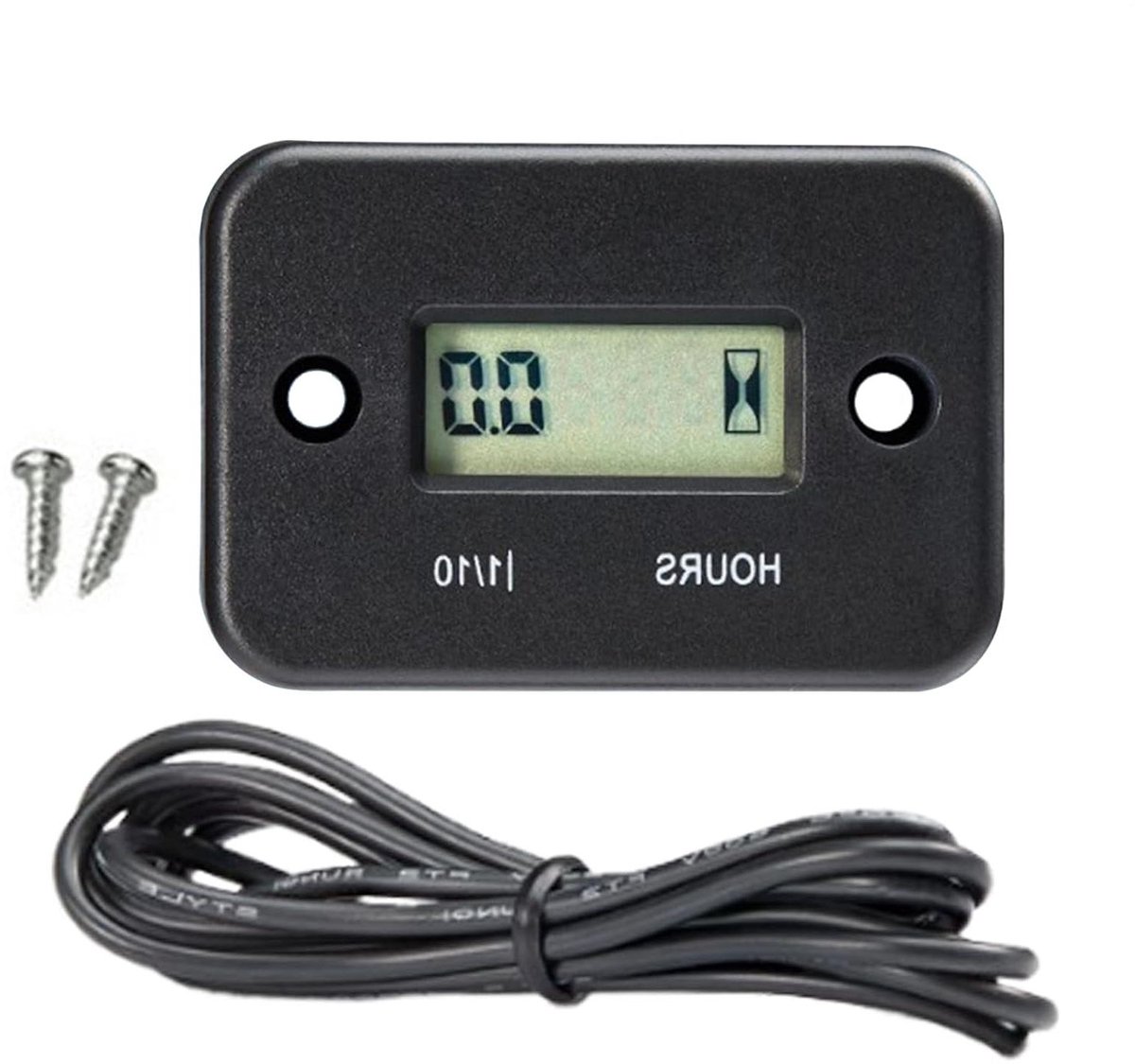 Digitale Urenteller - Bedrijfsurenteller Motor - Gebruik Monitoren - Waterdicht IP68 - 99999 Uur - Zwart