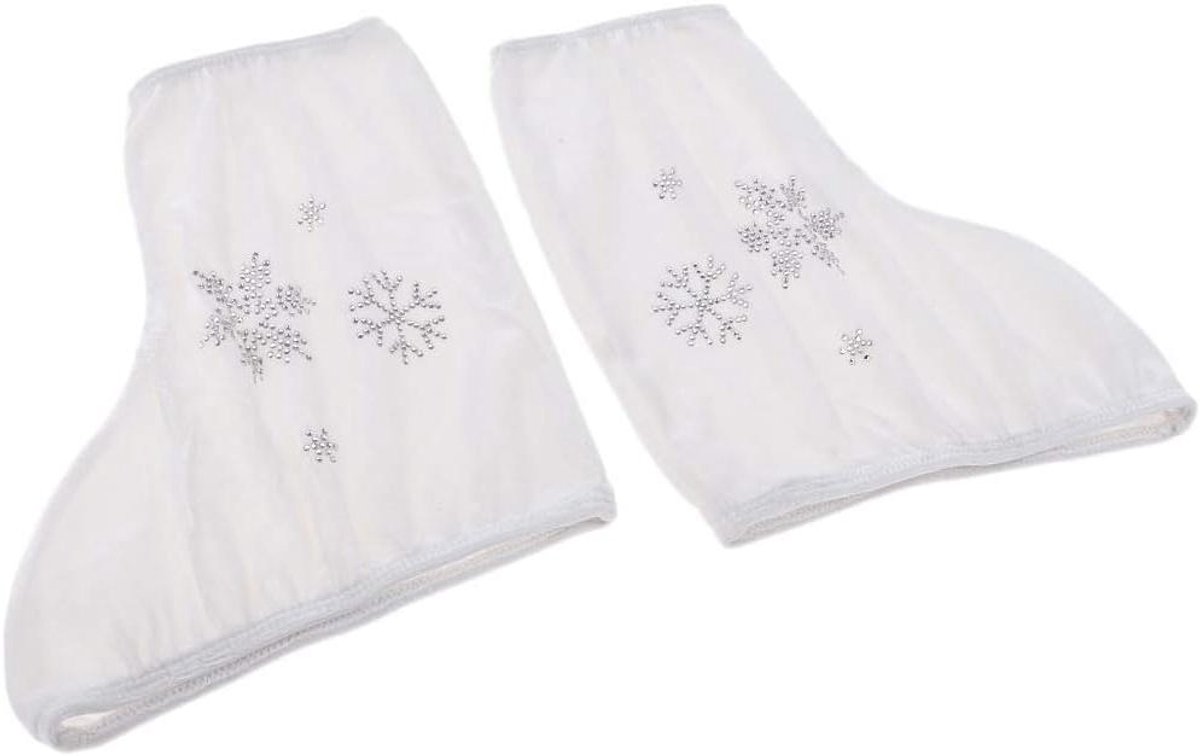 Schaatslaars Beschermers - Schoenhoezen - Schaatsen Beschermen - Strass Versiering - Universele Maat - Wit Zwart