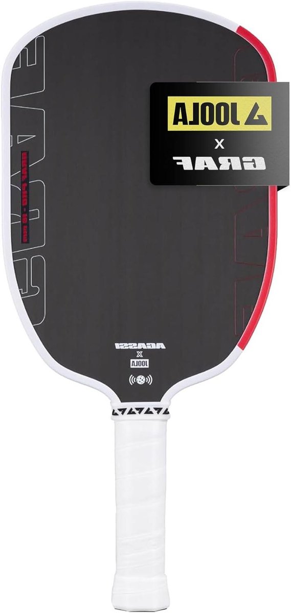 Pickleball Peddel - Sport Racket - Precieze Slagen Maken - Getextureerd Koolstofvezel Oppervlak - 16.5" x 7.5" - Zwart