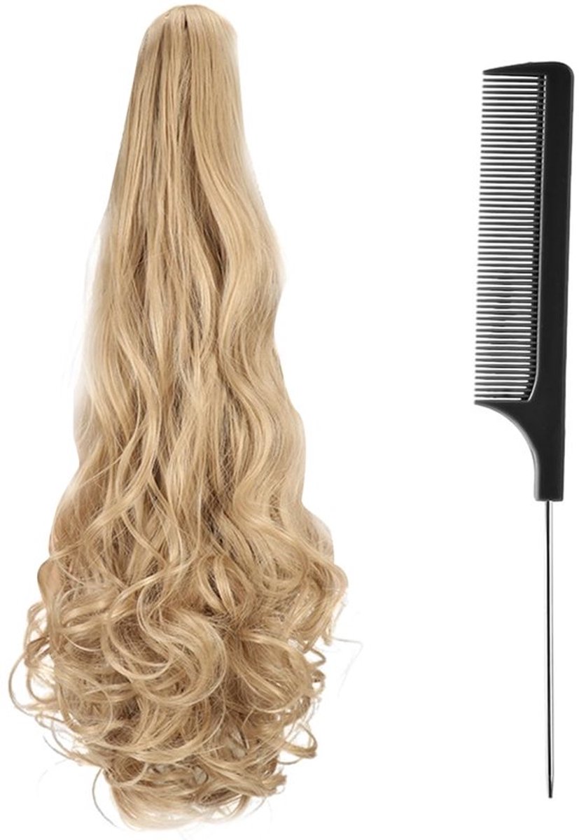 Ponytail Wig 1 met Kam - Lang Golfachtig Haar - Synthetisch Clip-on Accessoire