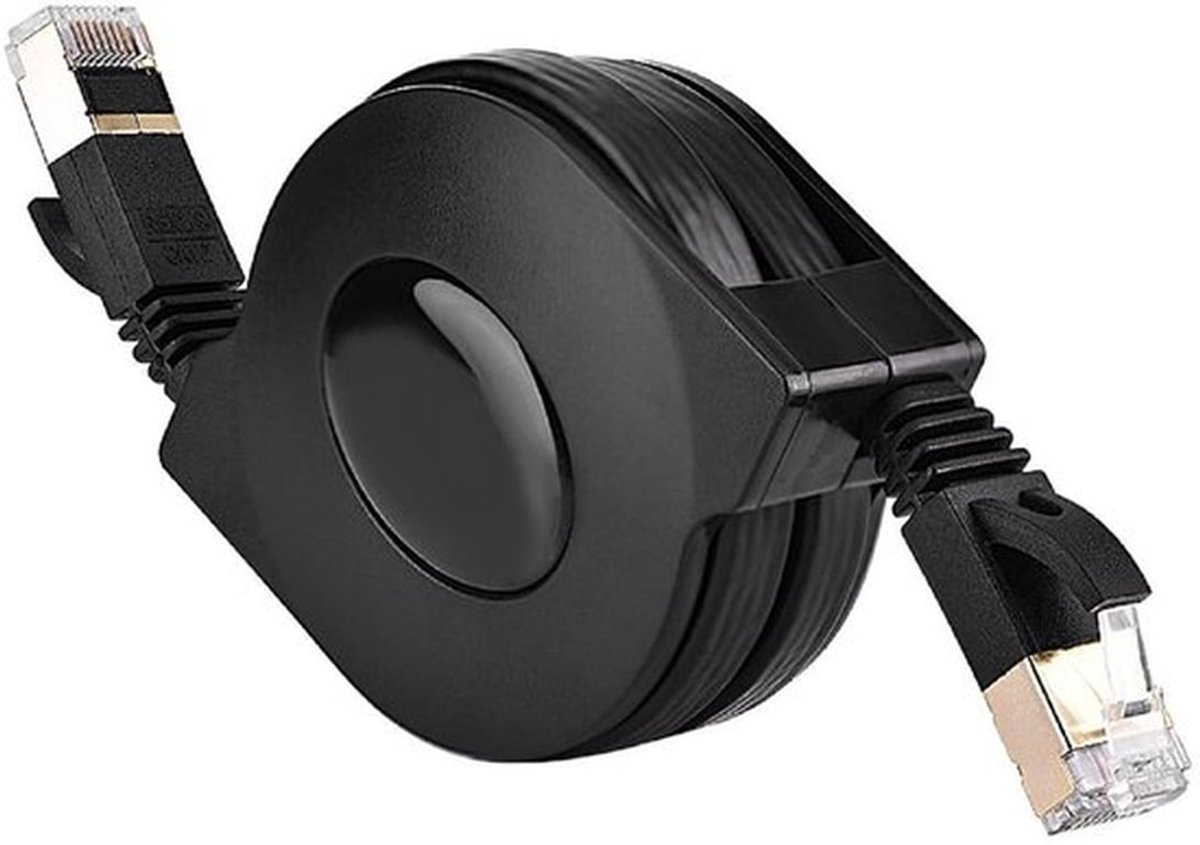 Ethernet-kabel CAT7 Lan-netwerk RJ45 600 MHz patchkabel Intrekbaar plat Ethernet-snoer