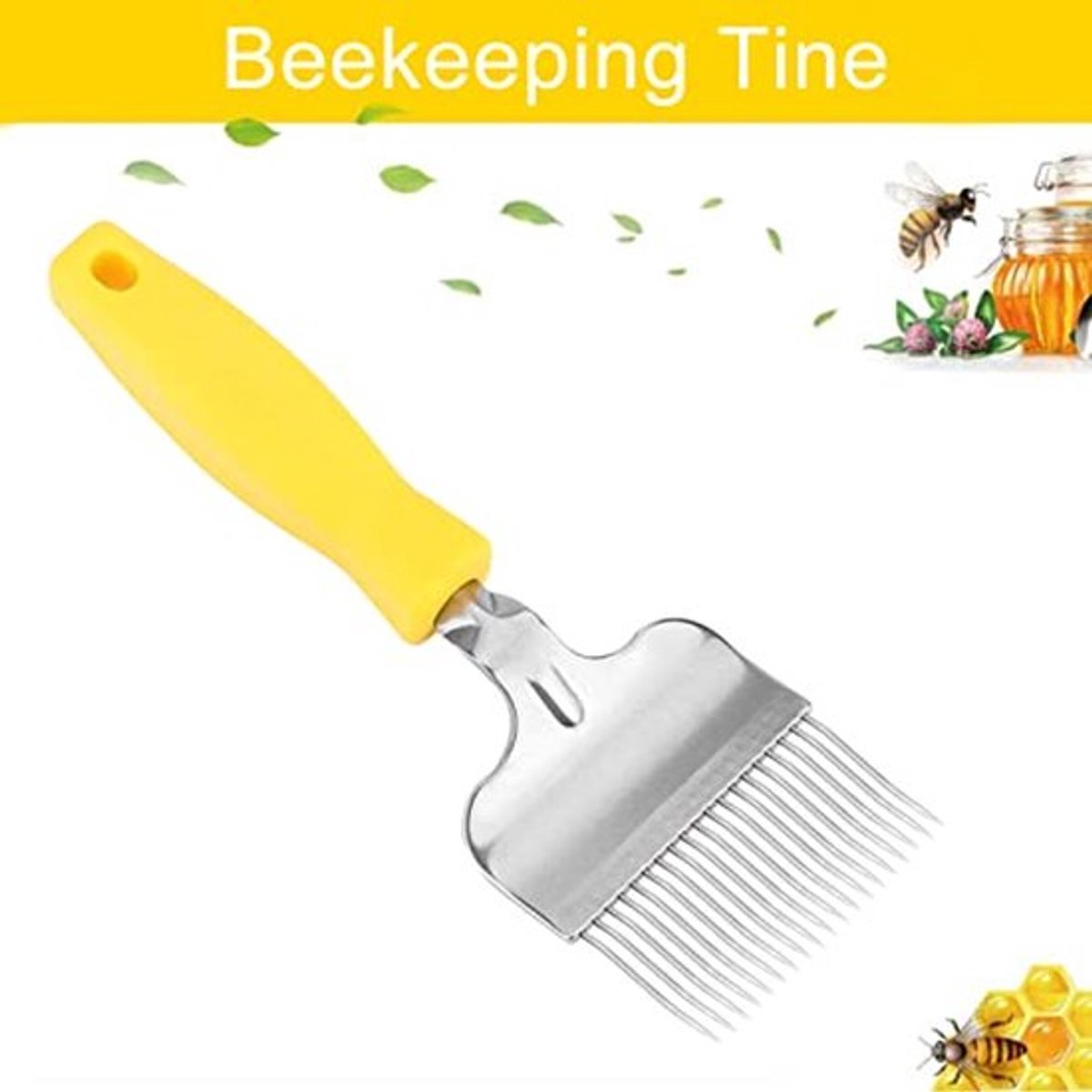 Bee Houdend Uncapping Vork - Roestvrij Staal - Kunststof Handvat