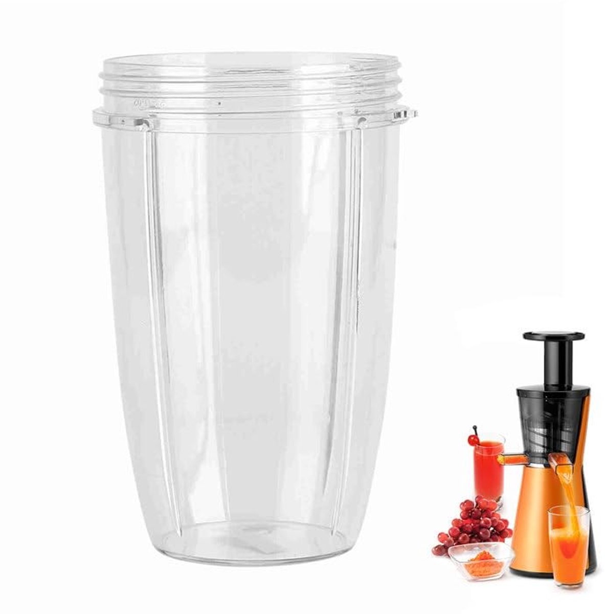 Jhubersproducts - Juicer Mixer Vervangbekers - 18/24 oz Blender Cups - Geschikt voor Extractor 900W - Perfect voor Smoothies en Sapjes - Vervangingsac