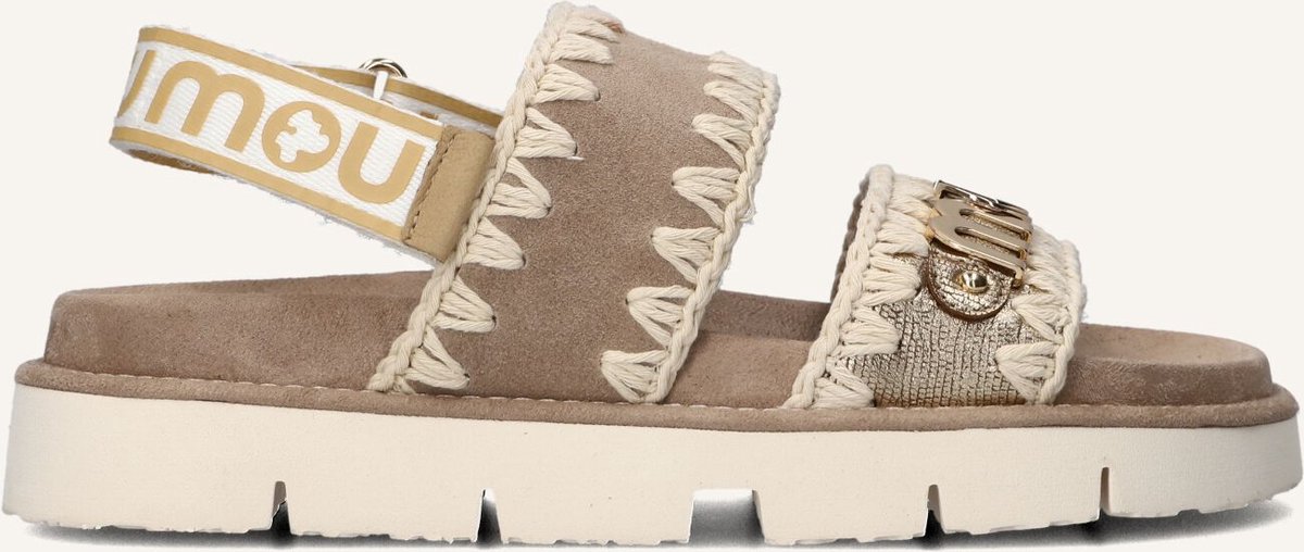 Mou Bio Sandal Back Strap Sandalen Dames Beige