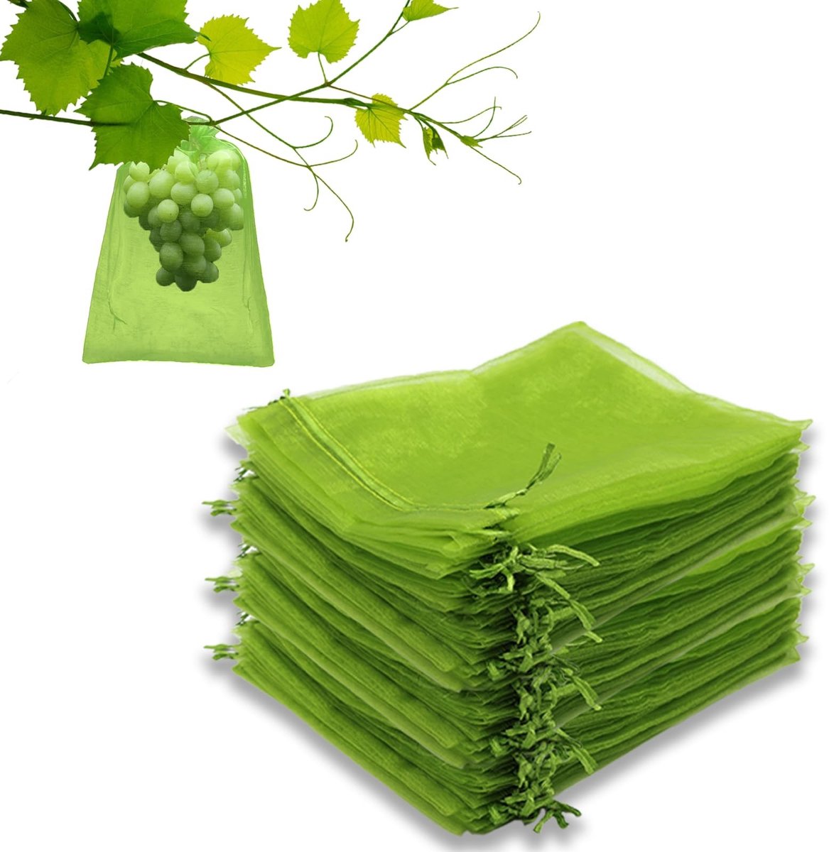 Jhubersproducts - Druivenbeschermzakken - Fruitbescherming - Organza - 100 Stuks - Vogel- en Insectenbescherming - Tuinaccessoire - 17 x 23 cm