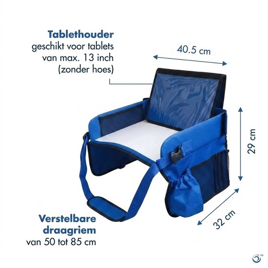 CenZ® Reistafel voor Kinderen, Tekentafel, Tablethouder, Auto en Vliegtuig Reistafel voor Kinderen, Opvouwbaar, Autotafel, Organizers, Speeltafel, Eettafel, Auto Organizer voor Kinderen, BLAUW — afbeelding 5