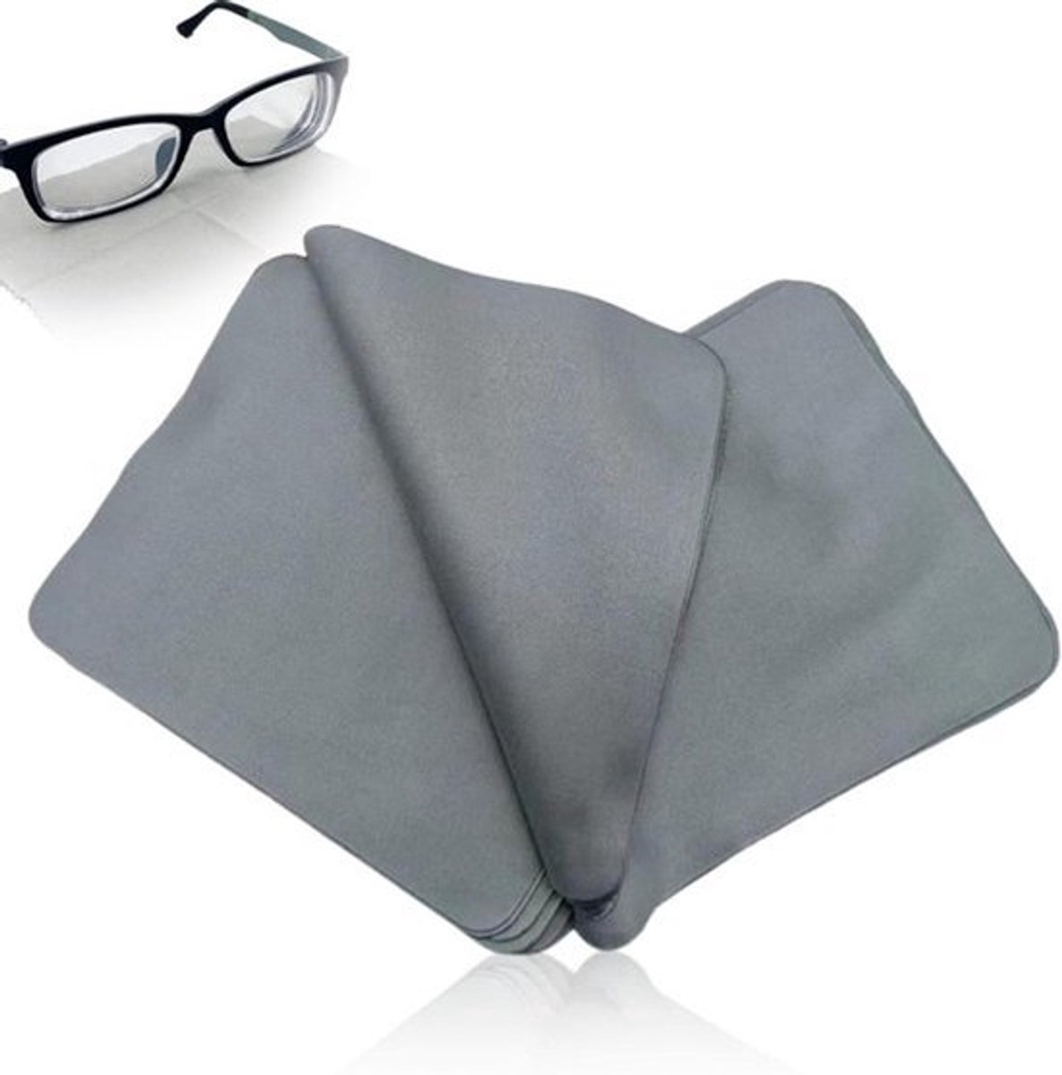 10 stuks microvezel-reinigingsdoekenset (15 x 18 cm) voor camera's, lenzen, filters, bril, display, smartphone en tablet