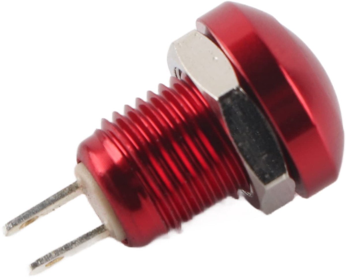 Dailygoods - Mini Drukknop Schakelaar - Waterdicht en Schokbestendig - 1A 24V - Rood - Compact en Betrouwbaar - Voor Diverse Toepassingen - Klein