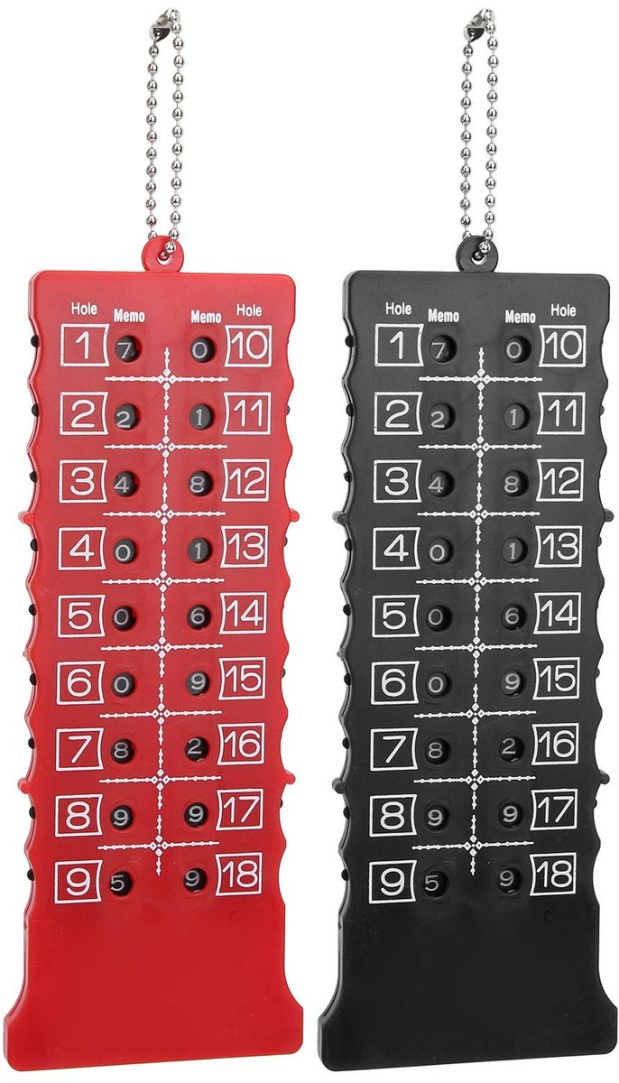 Dailygoods - Compact Golf Scoreboard - 18 Hole Score Teller - Lichtgewicht en Duurzaam - Handig Golf Accessoire - Gemakkelijk in Gebruik - Perfect voo