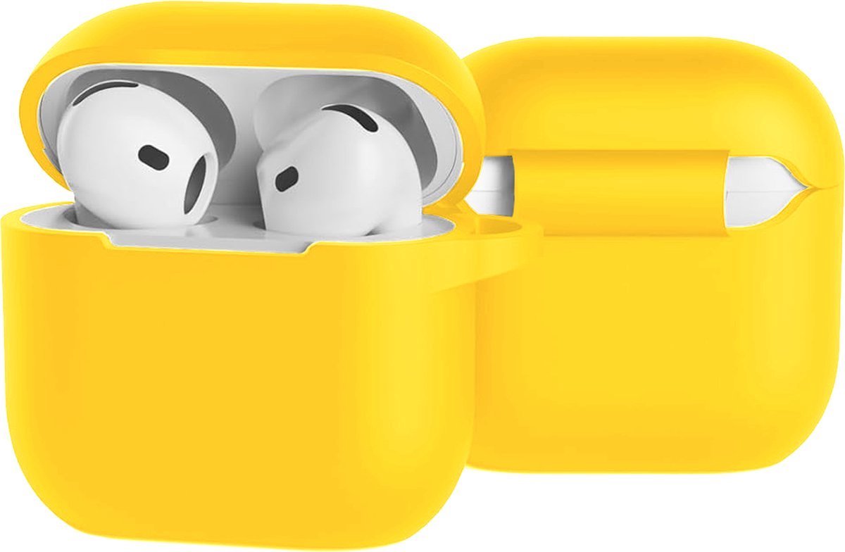 Go Go Gadget - Siliconen hoesje - Geschikt voor Apple AirPods 4 - Geel