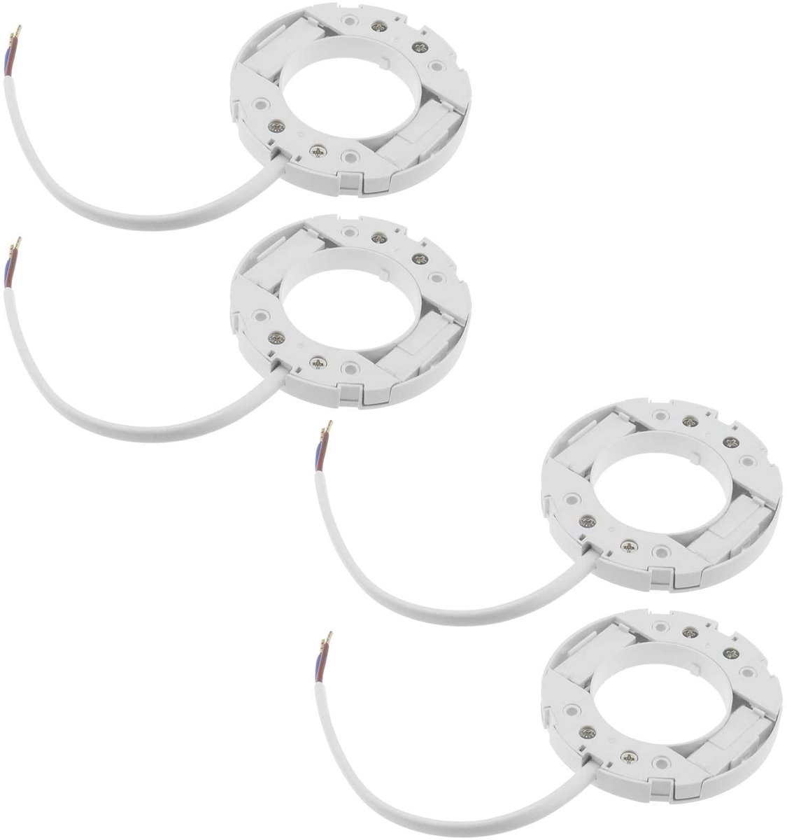 Dailygoods - GX53 Base Socket - Lamp Houder Connector - Eenvoudig te installeren - Geschikt voor LED en halogeen - Ideaal voor smalle ruimtes - 4 stuk