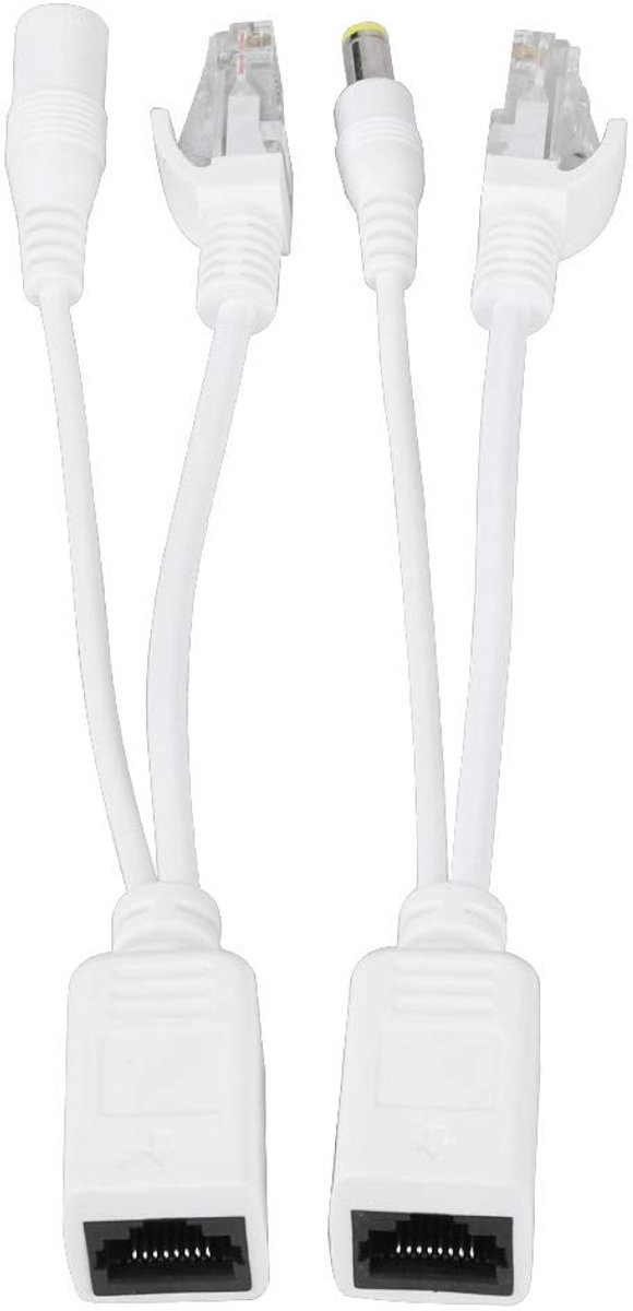 Smoakez - PoE Injector en Splitter - IP Camera Adapter - Bespaar Bedradingskosten - Compact Formaat - Power Over Ethernet - Eenvoudige Installatie ...
