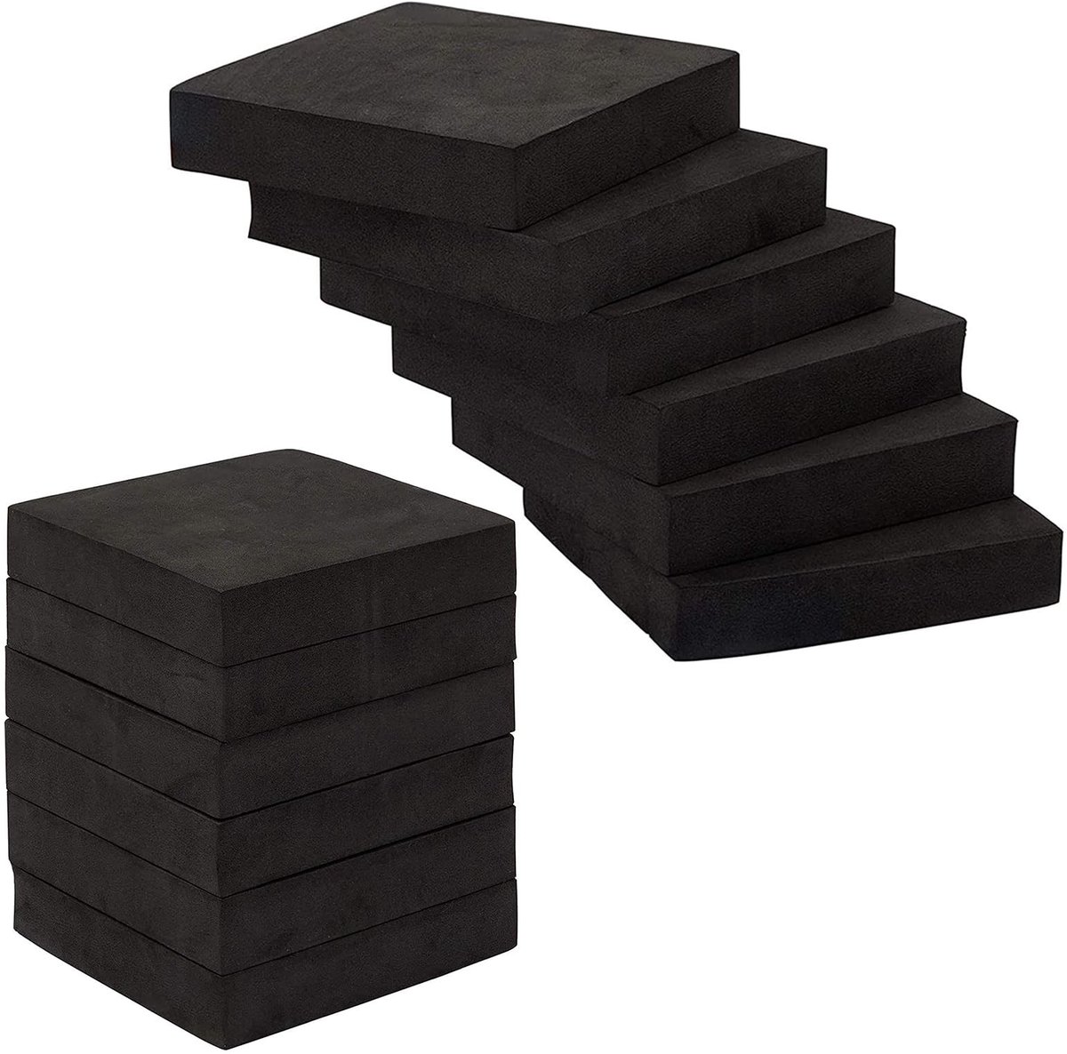 Vlemico - Wasmachine-Pads - Trillingsdempers - Anti-Vibratie Onderlegger - 10x10x2CM - Rubberen Pads - Universeel - Geschikt voor Meubels - 12 Stuks