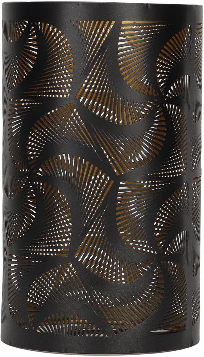 Zwarte Windmolen Lampenkap E27/E26 - Houten Design voor Sfeervolle Verlichting