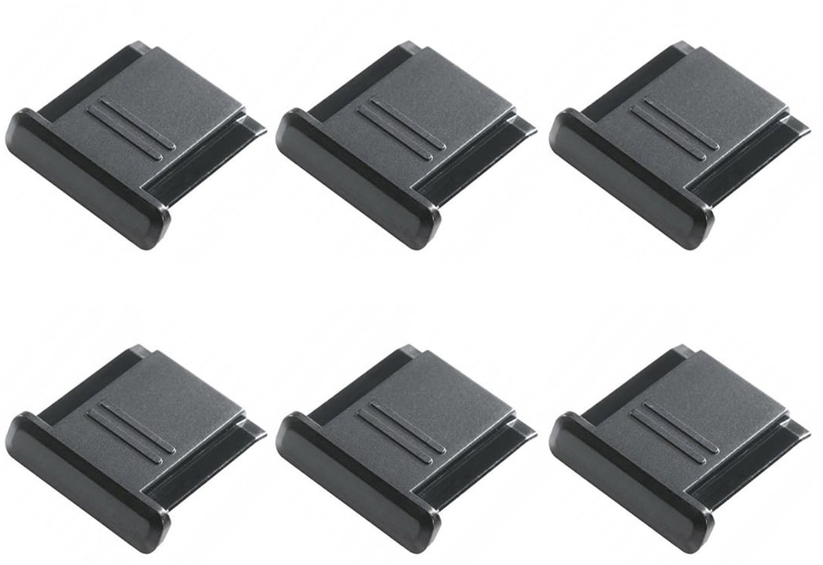 Dailygoods - Flitsschoenafdekking - Hot Shoe Cover - Bescherming tegen vuil - 6 stuks - Duurzaam ABS materiaal - Geschikt voor Nikon, Panasonic, Olymp