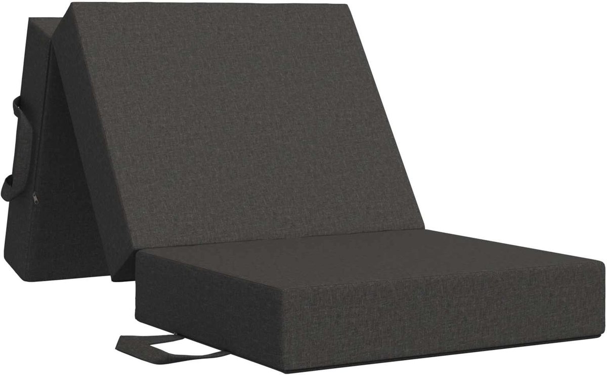 vidaXL Vouwbare - Sofa - Bed - 75 - x - 63 - x - 45 - cm - Donkergrijs