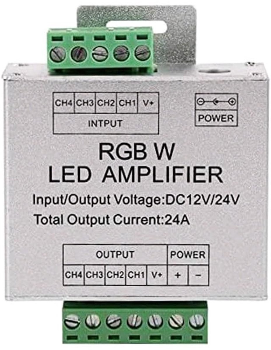 Signaal Versterker - LED Repeater - LED Verlichting - 4 Kanaals PWM - 12-24V - Aluminium
