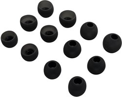 Zachte silicone oorkappen voor Jabra Elite 4 Active, vervangbare oordopjes in 3 maten, 6 paar (Zwart) - Comfort, Geluidisolatie, Geschikt voor Sport
