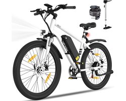Hitway Elektrische Fiets BK15 Pro - 27.5 Inch City Commuter EBike met Afneembare 36V 13Ah Lithium Batterij - Mountain E-Bike met 250W Motor - 7 Versnellingen - IP54 Waterdicht - Elektrische Fietsen