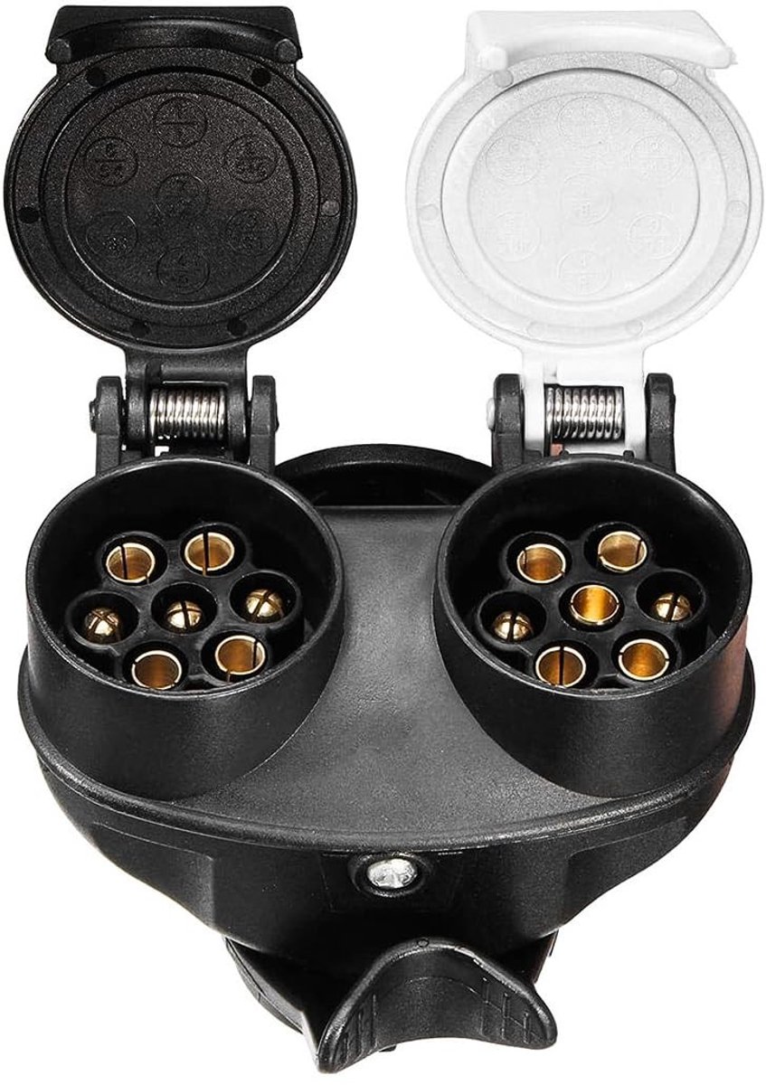 Elzusha - Stopcontactadapter - 24V - Eenvoudige installatie - 155 mm kabel - Veilig en stabiel - Geschikt voor voertuigen en aanhangers - Compact f...
