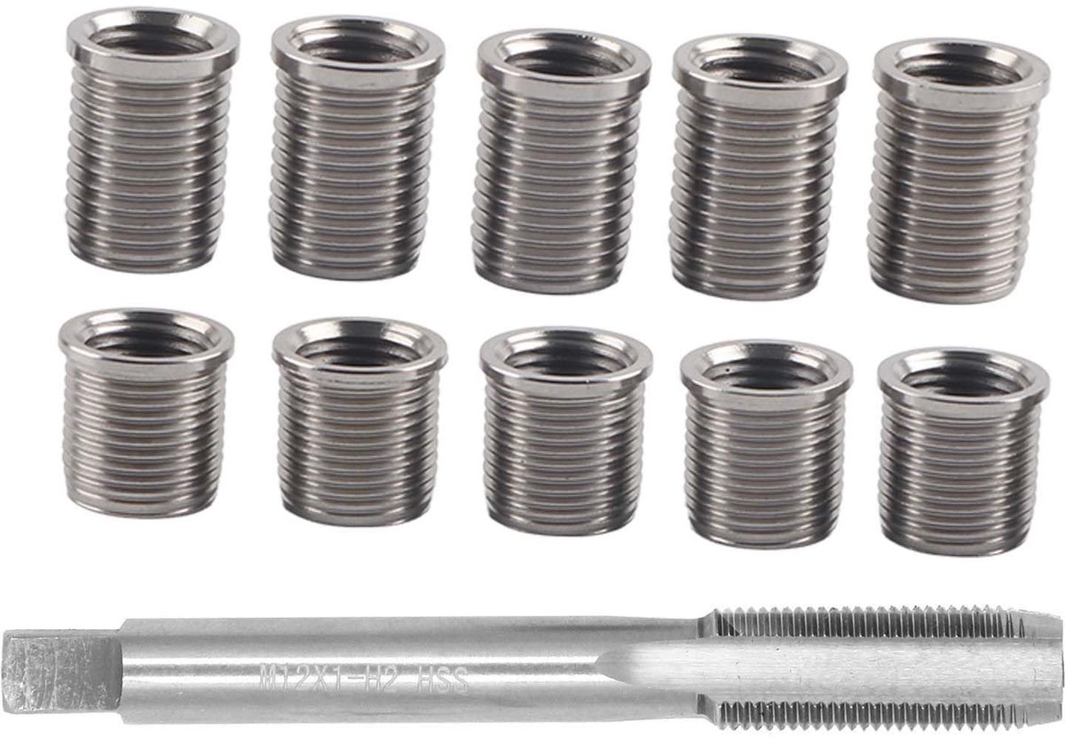 Dailygoods - Bougiedraad Reparatietool - Universeel - Professionele set voor motoren - Populaire kleur - Draadtapkit - Geschikt voor onderhoud - Inclu