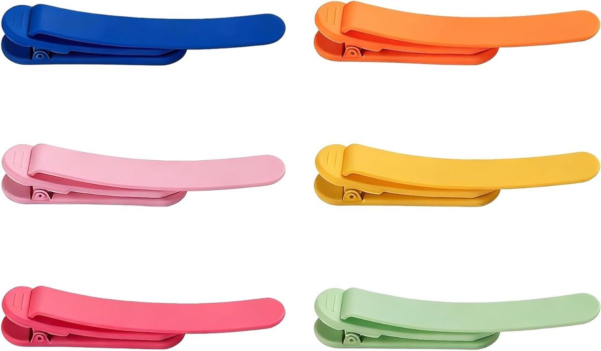 Set van 6 Automatische Boekenleggers, Silicone Boekenleggers in 6 Kleuren, Ideaal voor Lezers en Cadeau voor Boekliefhebbers