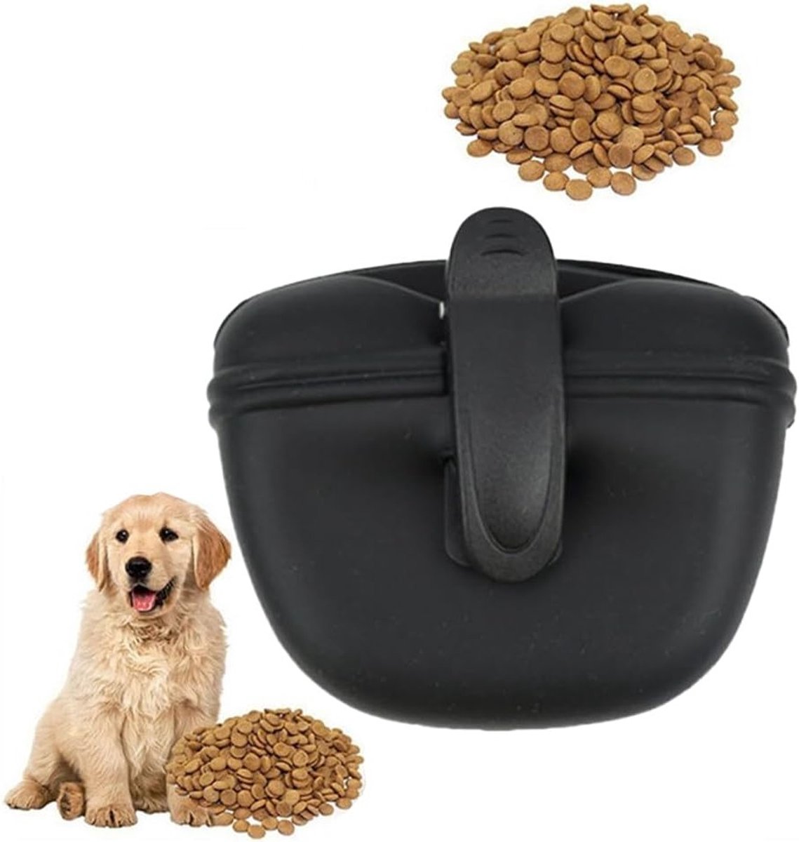 Honden Trainings Snacktas van Silicoon, Compacte Tas met Magneetsluiting en Heupriem voor Hondenbeloningen en Snacks