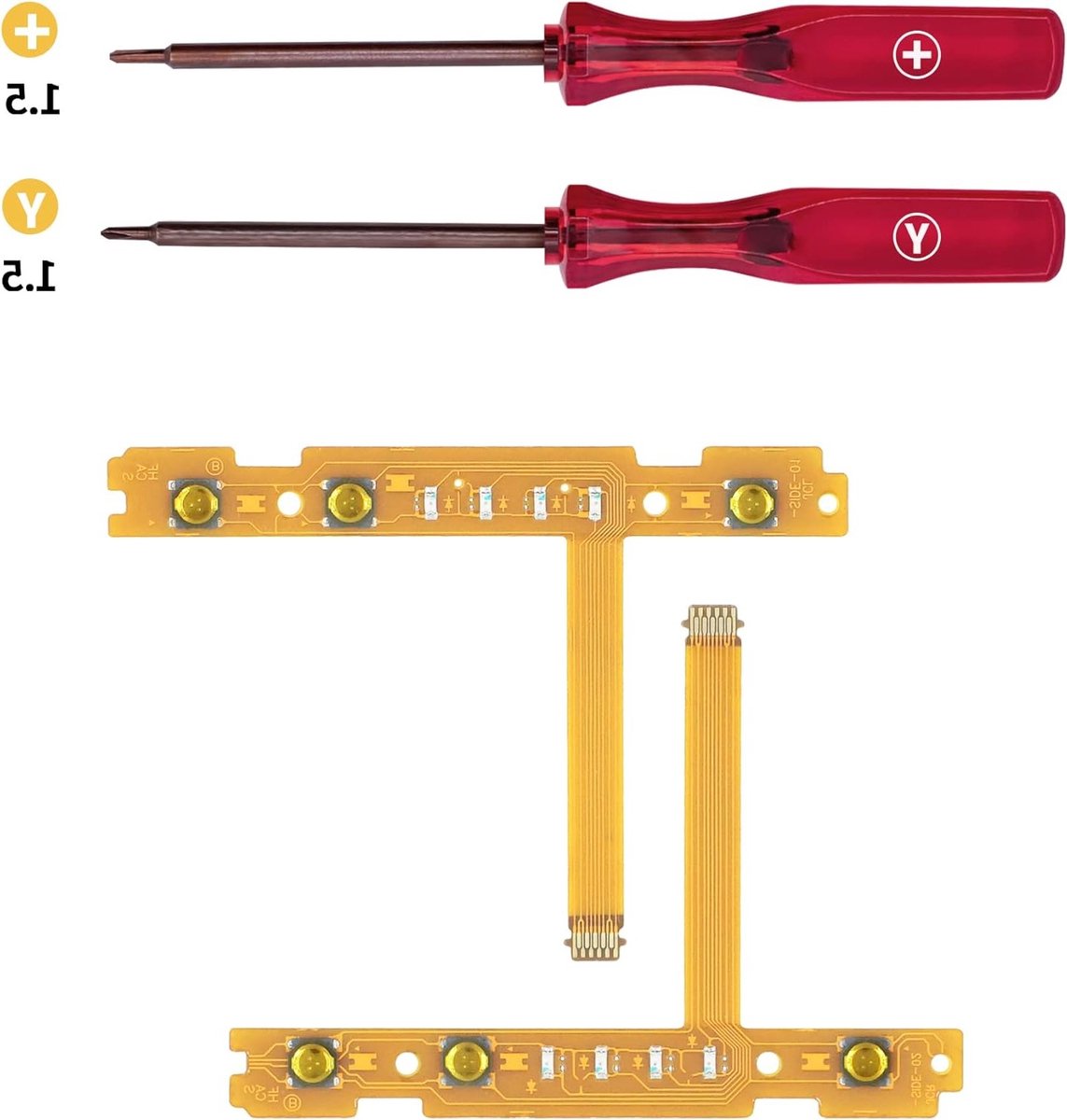 Vervangende Sync knop lint kabel set met Tri-Wing schroevendraaier voor NS Switch en Joycon accessoires