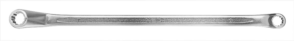 NEO Serie - Gebogen Ringsleutel - 6 x 7 mm - Staal Norm DIN 838 - 45° Hoek