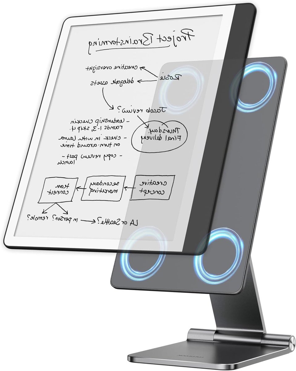 Verstelbare Magnetische Tabletstand voor Kindle Scribe 10.2 Inch - Opvouwbaar, Aluminium, Ideaal voor Lezen en Werken