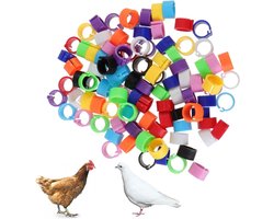 Kleurrijke plastic ringen voor duivenpoten, 10 mm, zonder bayonetherkenning, ideaal voor duivenliefhebbers, trainers en reizigers, beschikbaar in 10 kleuren