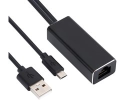 Ethernet Adapter voor Streaming Apparaten, Micro USB naar RJ45 LAN Netwerkadapter, 100Mbps Snelheid, Betrouwbare Verbinding voor Fire TV en Chromecast