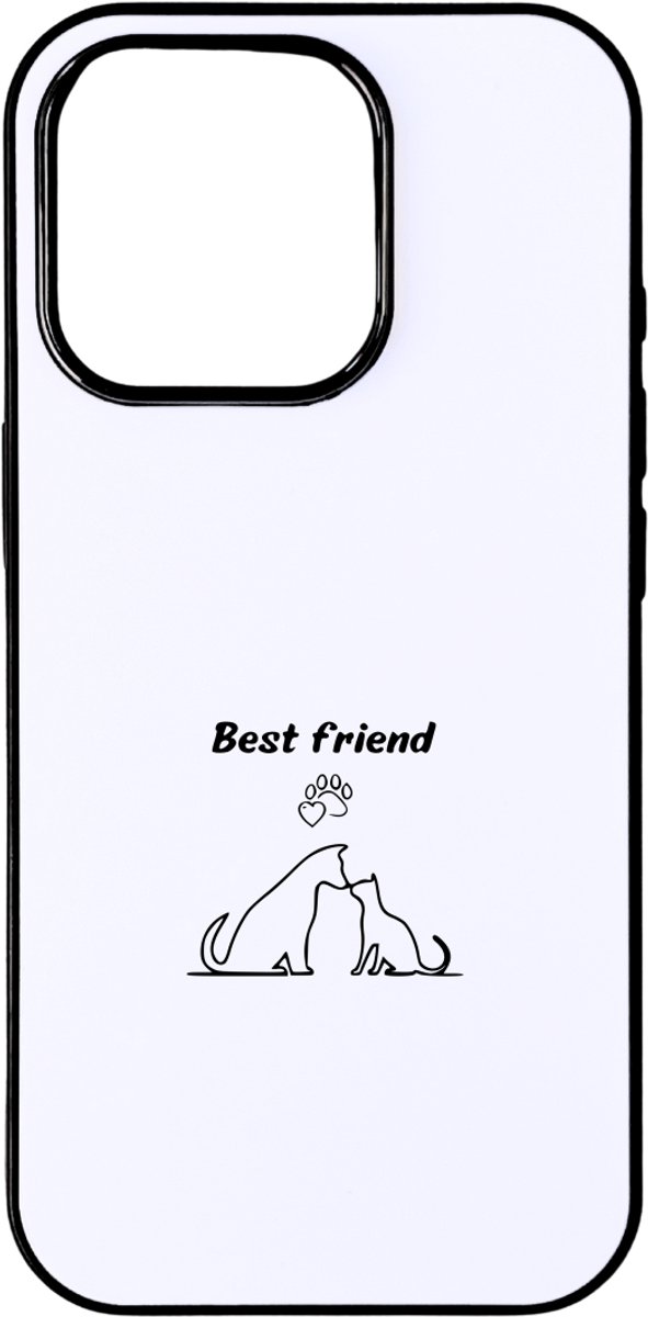 Hacebo® - Dierenliefde telefoonhoesje - Katten - dieren lover - telefoonhoesjes - Honden - Dierenliefde - Best Friend - huisdier - hoesje geschikt voor iPhone 16 Pro