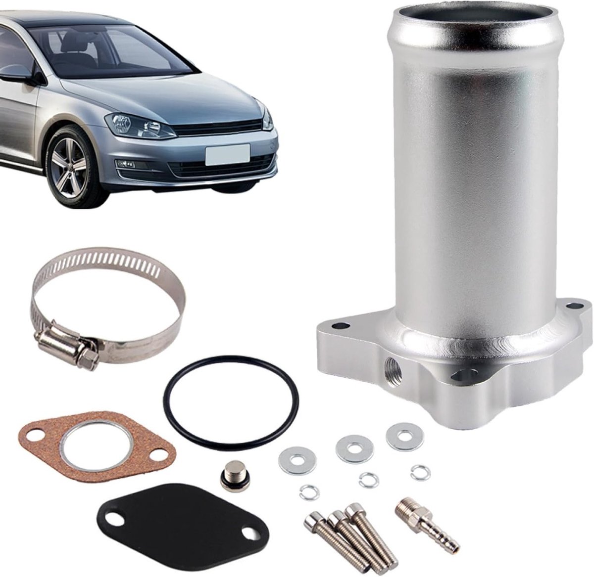 EGR klep verwijderingskit voor 1.9 TDI 130/160pk diesel, vervangende slang en aluminium pijp voor EGR delete, perfect voor motoroptimalisatie en emissievermindering