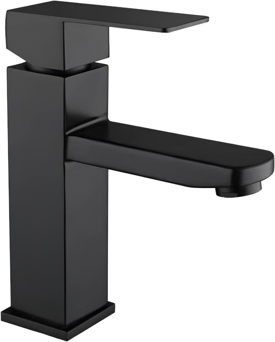 Eengreeps Mengkraan voor Wastafel, RVS Badkamerkraan, Koud en Warm Water, Gemakkelijk te Monteren, Modern Design, Duurzaam en Stijlvol