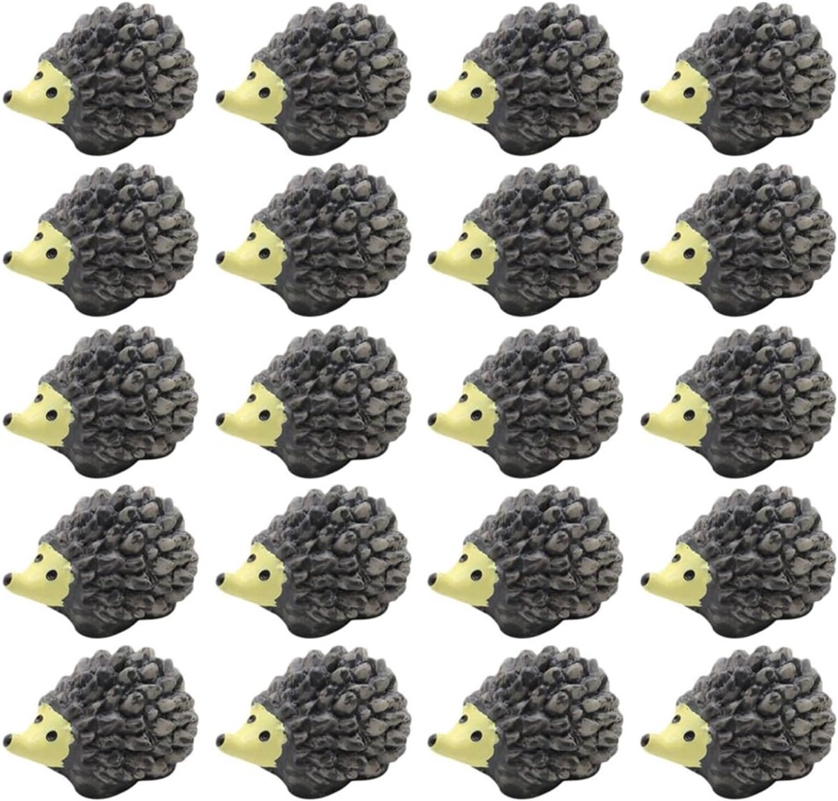 Miniatuur Egel Beelden voor de Tuin - 20 Stuks Decoratieve Figuren voor Sprookjestuin, Landschapsdecoratie en Tuinaccessoires - 1,2 cm hoog