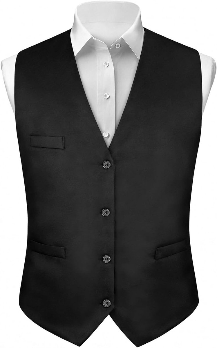 Stijlvol Heren Vest voor Bruiloften en Feestjes - Formele Kostuums, V-Hals en Knopen, Perfect voor Carnaval en Speciale Gelegenheden