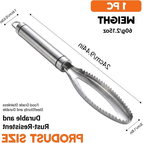 Roestvrijstalen 2-in-1 Viskorf met Ontstopper - Ideaal voor Thuiskeuken, Restaurants en Vissers, Perfect voor Precisieweegschalen en Visgerei van Merkloos — afbeelding 5