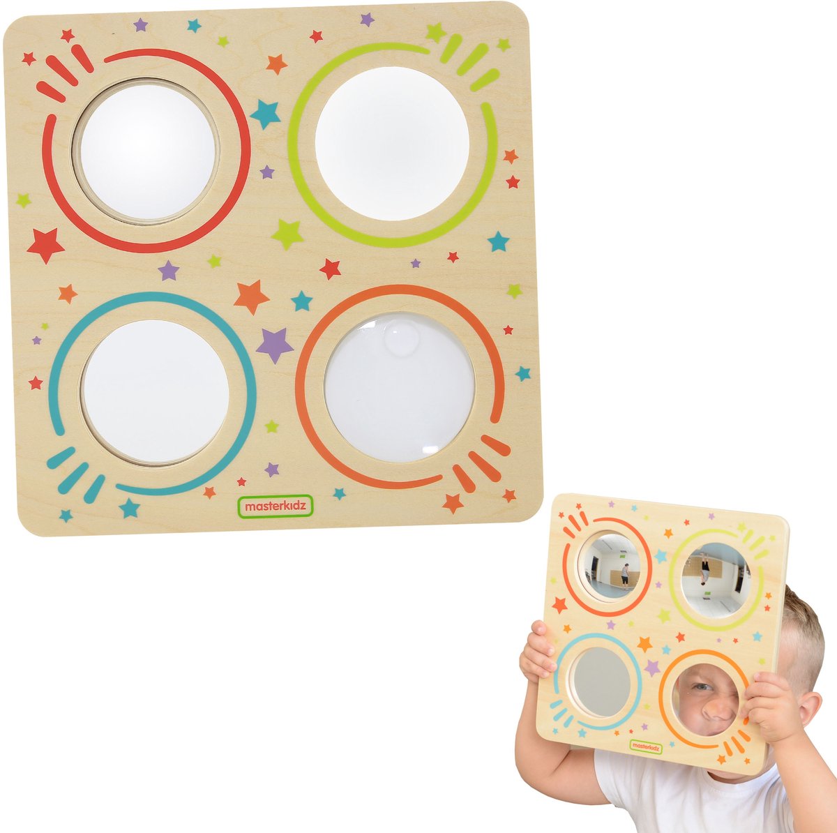 Masterkidz Montessori sensorisch spiegelbord en gebogen lenzen - UNI