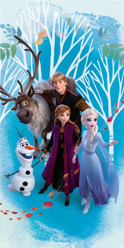 Disney Frozen Strandlaken - 70 x 140 cm - Blauw