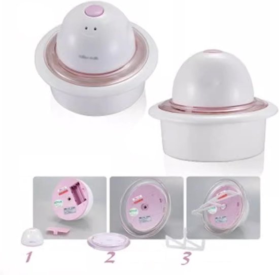 IJsmachine Mini - Zelfgemaakte IJs - Desserts Maken - Volautomatisch - 17.5 x 14 cm - Rood — afbeelding 3