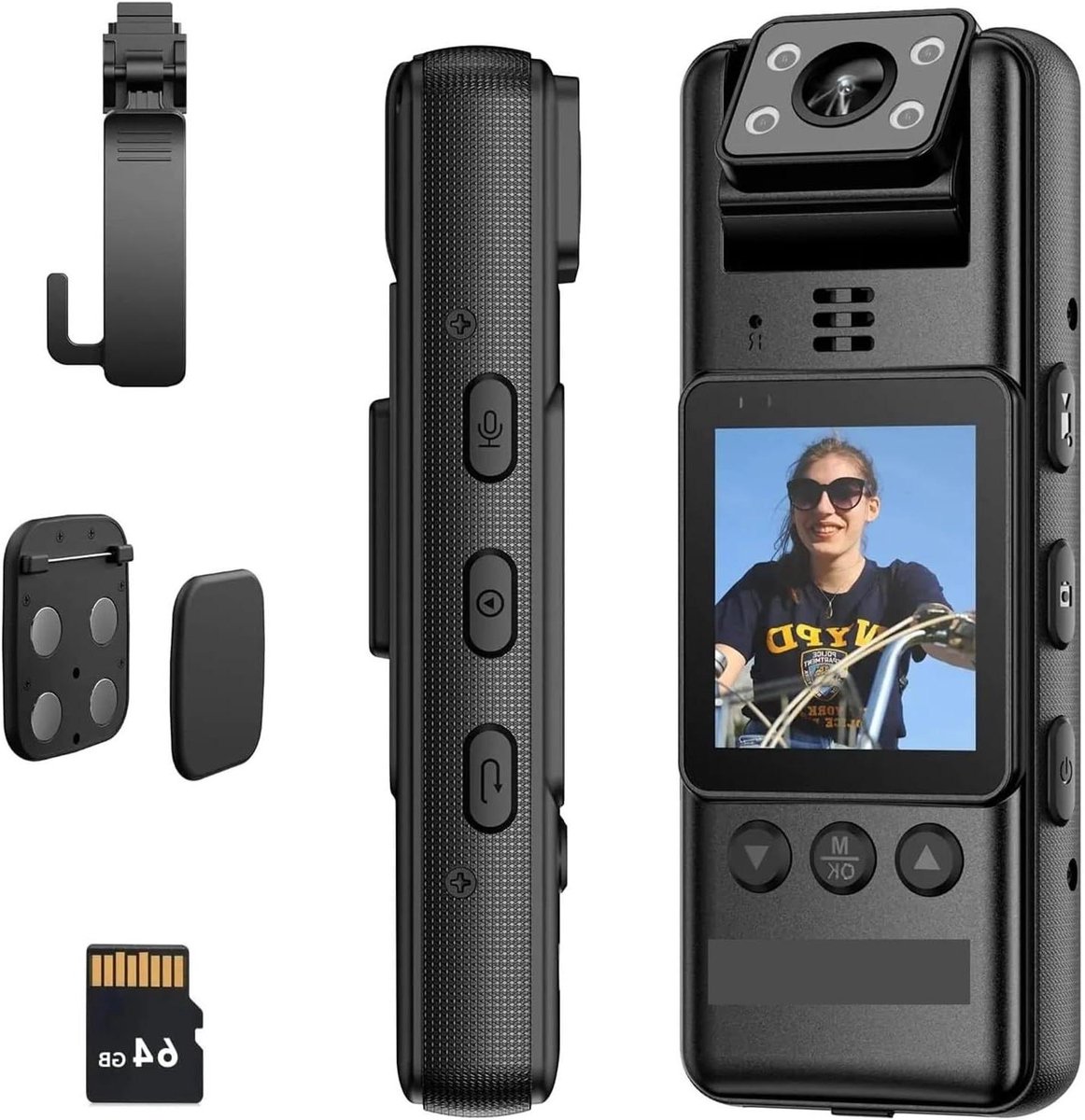 Mini Body Camera - Draagbare Recorder - Veiligheid Vastleggen - 180 Graden Draaibaar - 1080P HD Resolutie - Zwart