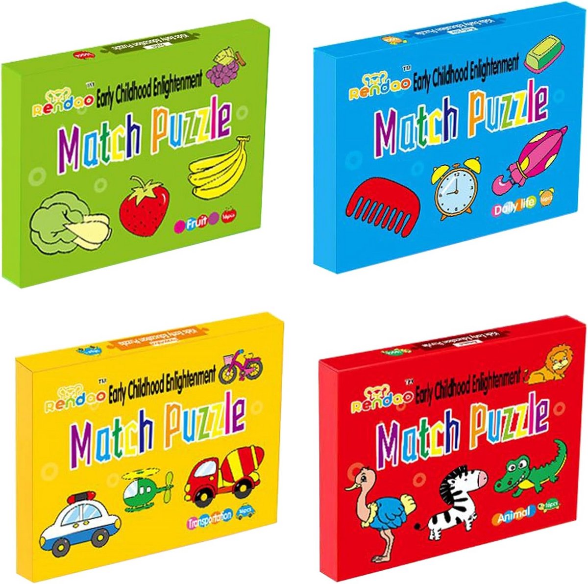128-delig Zelfcorrigerend Puzzelspel voor Peuters Educatief Kleurrijk
